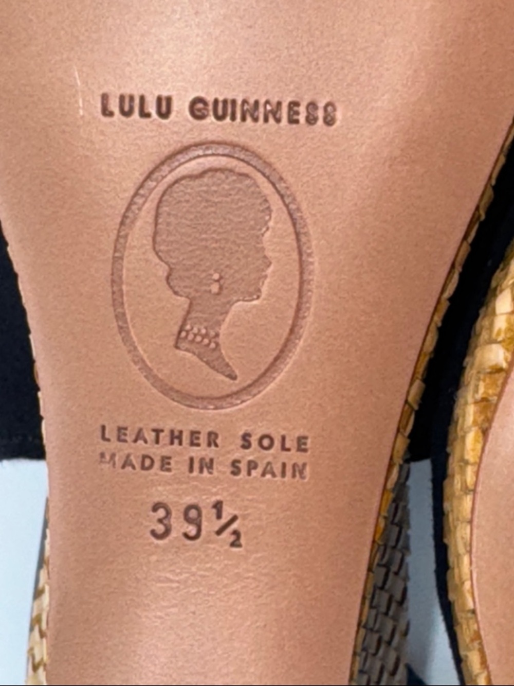 Lulu Guinness Suede Slingback Wedges Open Toe w Bow Women’s EU 39.5 - Picture 13 of 13